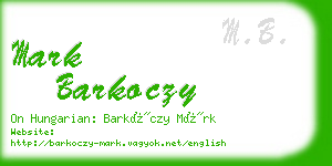 mark barkoczy business card